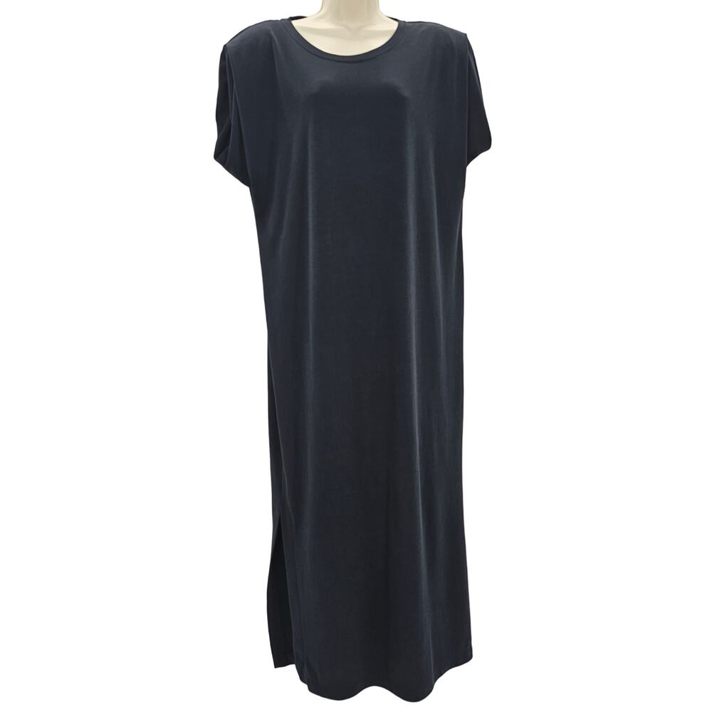 S.Oliver Womans size 42 US 12 Sleeveless Modal Blend Maxi T Shirt Dress Black